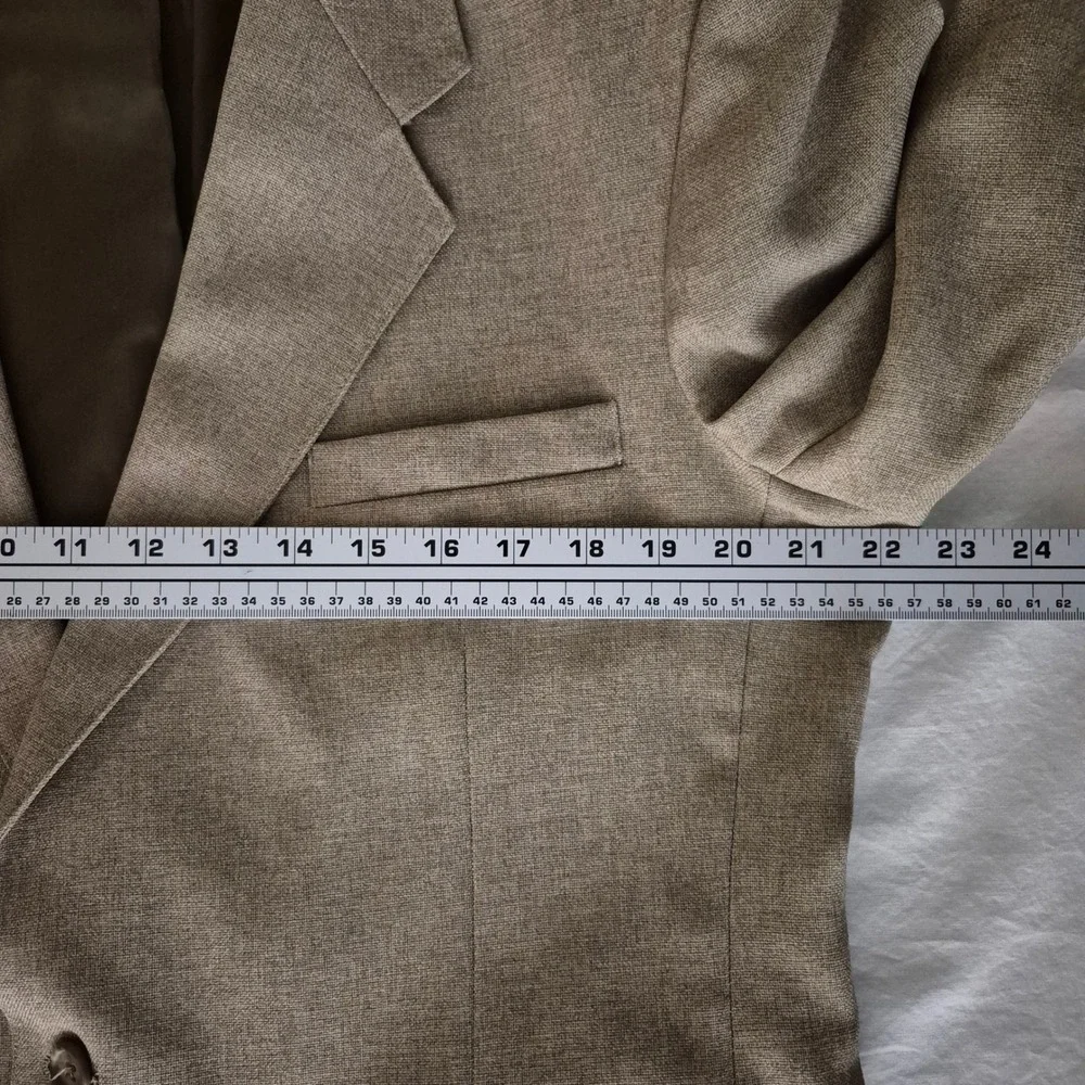 Vintage‎ Levis Action Suit Mens 44S Tan Sta-Prest 2 Piece Blazer Pants Set